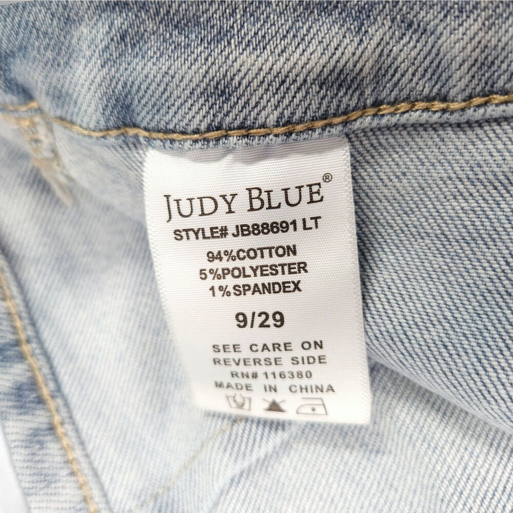 Judy Blue Jogger Jeans Drawstring Waist Utility Patch Pockets Light‎ Wash 9/29 - Picture 7 of 11